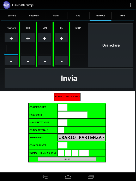 Tempo Manuale